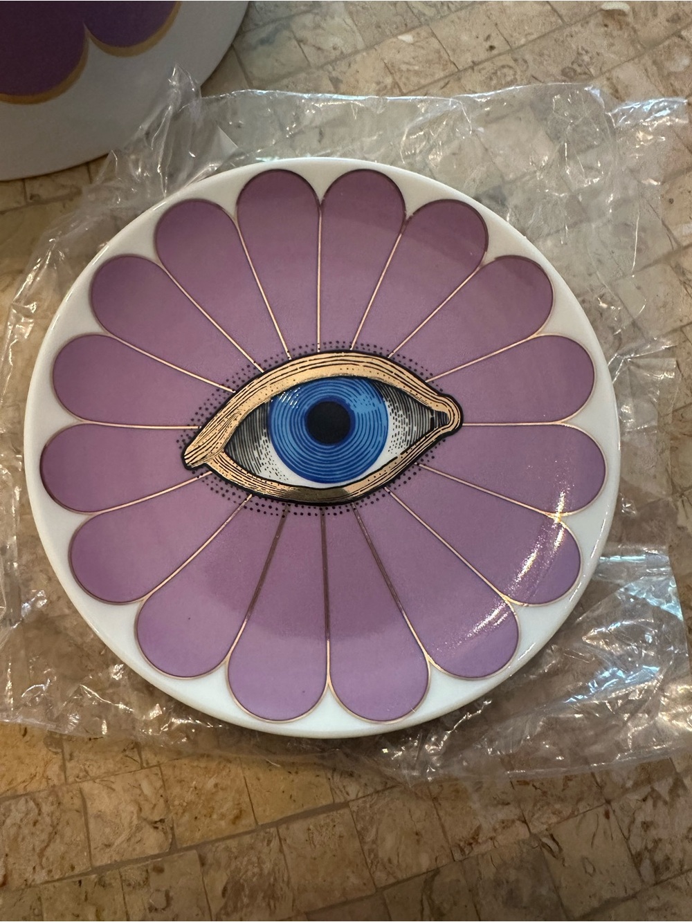 Jonathan Adler Fleur Set of 4 Porcelain Designer Coasters